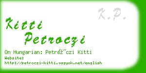 kitti petroczi business card